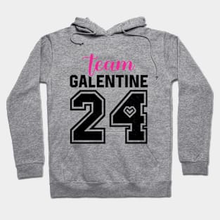 Team Galentine Day 2024 Feb 13 Girls Night Out Wine Drinking Hoodie